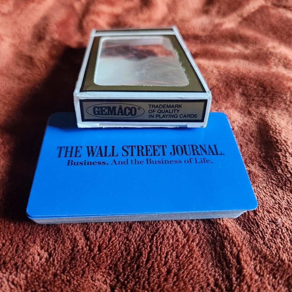 Vintage The Wall Street Journal Promotional Playing Card Deck.